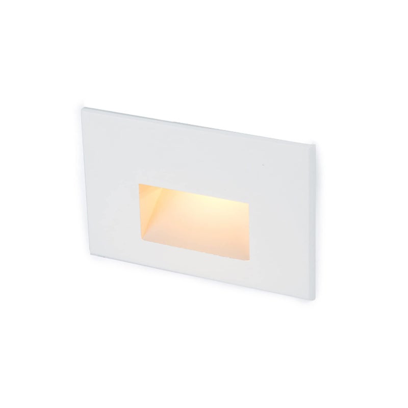WAC Lighting إضاءة المناظر الطبيعية WAC، ضوء خطوة وحائط أفقي داخلي أو خارجي LED 12V 3000K دافئ مع LED مدمج باللون الأبيض - Image 1
